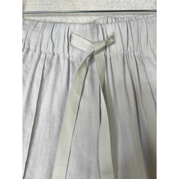 Babaton Aritzia Day Linen Pants Blue S Drawstring Waist Straight Leg Casual Crop - Picture 4 of 13
